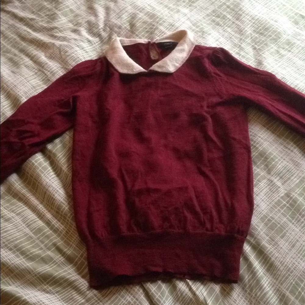 JCREW PETER PAN COLLAR WOOL SWEATER